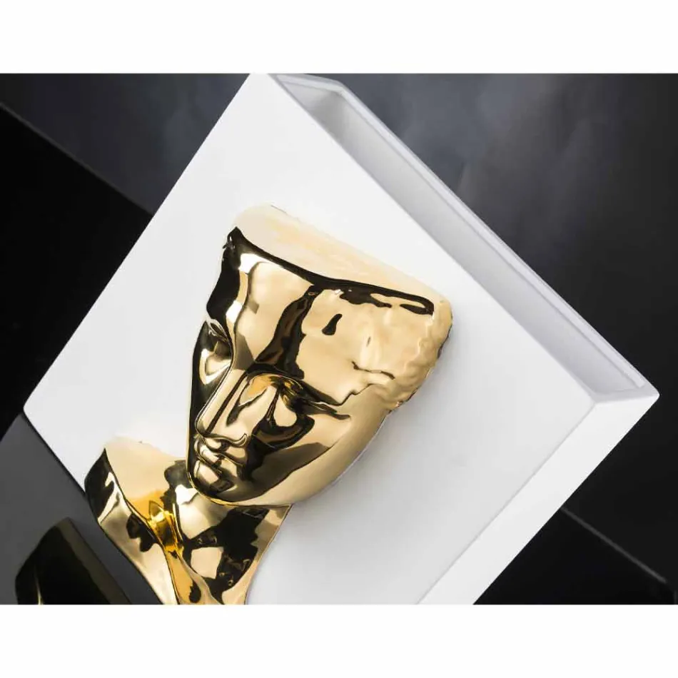 Moderne rechthoekige vaas in gekleurd keramiek, handgemaakt in Italië - Lucas Viadurini