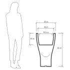 Ronde gekleurde tuinpot in polyethyleen Made in Italy - Tremont Viadurini