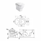 Witte keramische hangende vaas in klassieke stijl, gemaakt in Italië - Nausica Viadurini