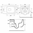 Modern design witte keramische hangende vaas van Gaiola, made in Italy Viadurini