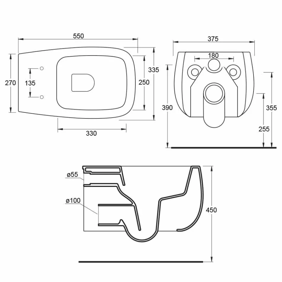 Modern design witte keramische hangende vaas van Gaiola, made in Italy Viadurini