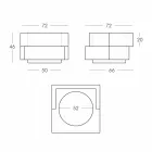 Vaas op wielen zwart, wit Slide Cubic Yo onregelmatig modern gemaakt in Italië Viadurini
