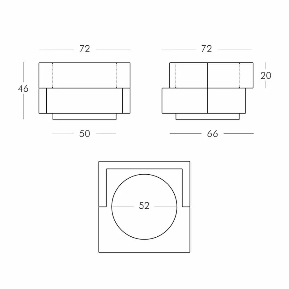 Vaas op wielen zwart, wit Slide Cubic Yo onregelmatig modern gemaakt in Italië Viadurini