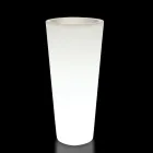 Ronde fluokleurige tuinvaas met licht Made in Italy - Avanas Viadurini