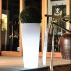 Ronde fluokleurige tuinvaas met licht Made in Italy - Avanas Viadurini
