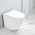 Aralia witte keramische staande cycloontoilet met softclose zitting.