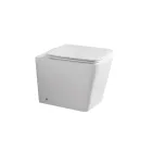 Vrijstaand toilet met softclose keramische zitting en modern design - Giunco Viadurini