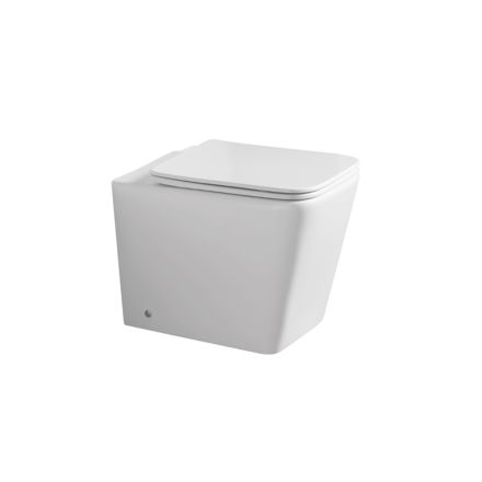 Vrijstaand toilet met softclose keramische zitting en modern design - Giunco Viadurini