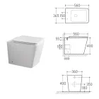 Vrijstaand toilet met softclose keramische zitting en modern design - Giunco Viadurini