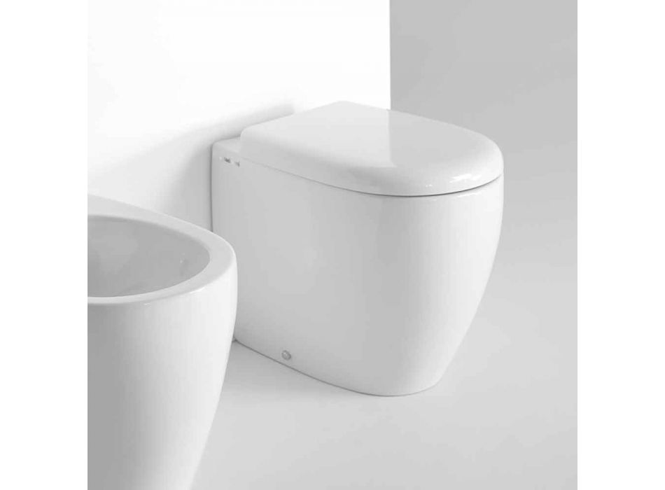 Modern design staande WC in gekleurd keramiek Made in Italy - Lauretta Viadurini