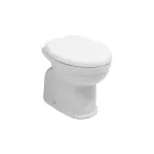 Modern wit keramisch vrijstaand toilet met polyester zitting - Silica Viadurini