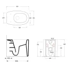 Staande keramische toiletpot in diverse kleuren, made in Italy - Girl Viadurini