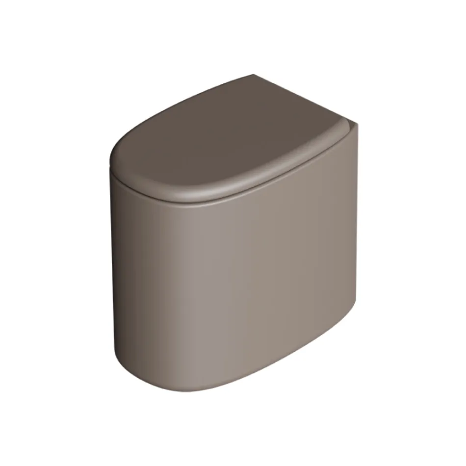 Staande keramische toiletpot in diverse kleuren, made in Italy - Girl Viadurini