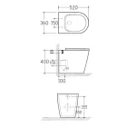 Randloos staand toilet met softclose zitting in wit keramiek - Juniper   Viadurini