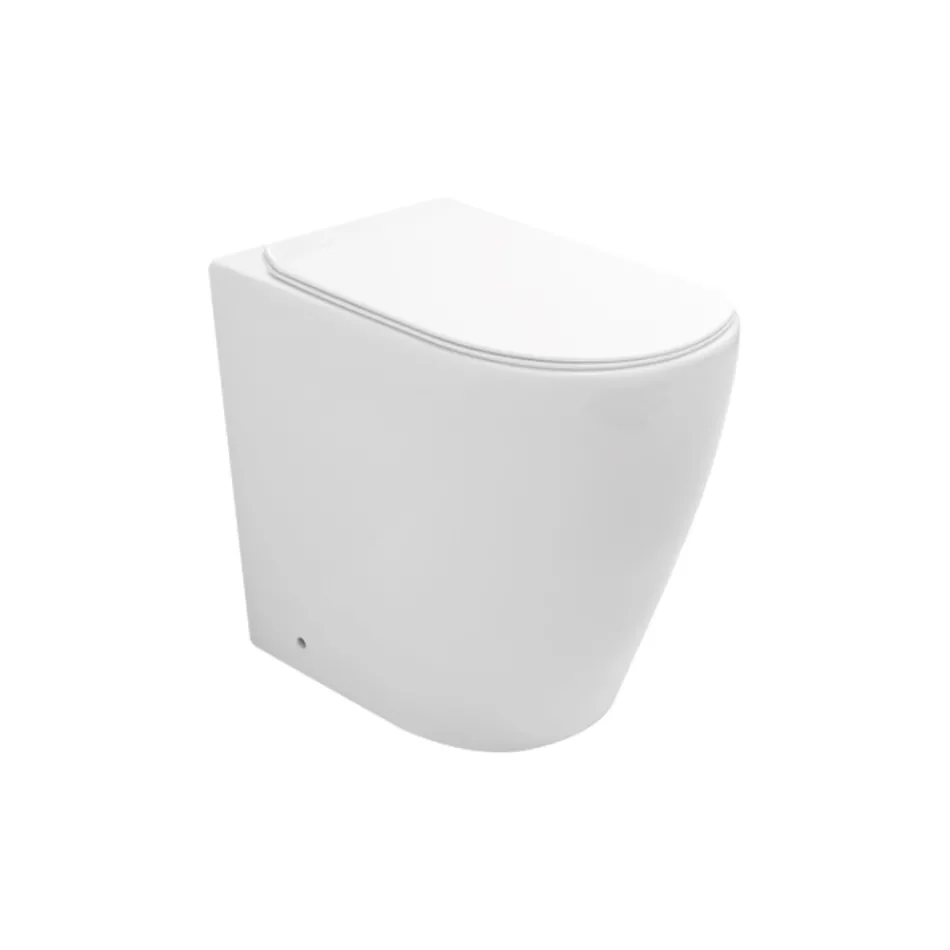 Oleander keramisch toilet met uitschuifbare spoelfunctie en softclose toiletbril. Viadurini