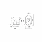 Witte keramische vloer vaas met zwarte zitting Made in Italy - Nausica Viadurini