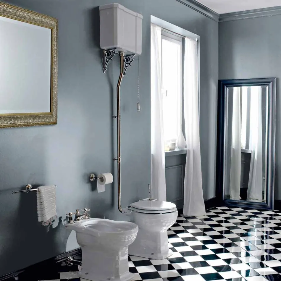 Keramische vloervaas met cassette Made in Italy - Marwa Viadurini