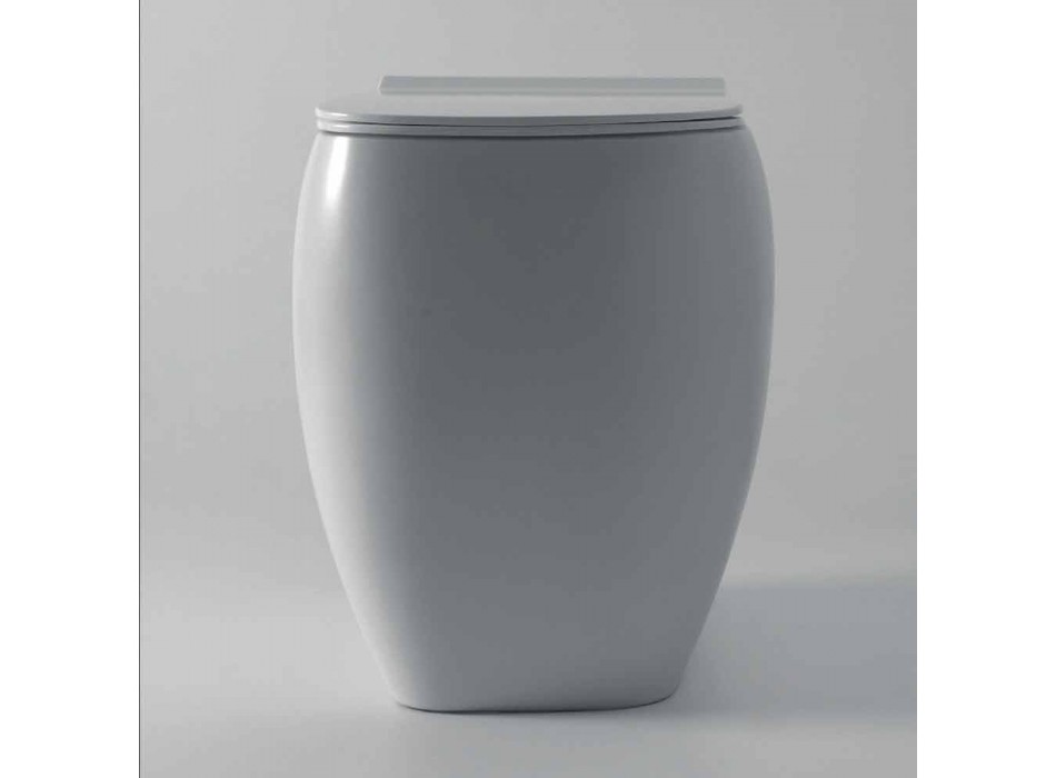 Witte keramische WC vaas met modern design Gais, made in Italy Viadurini