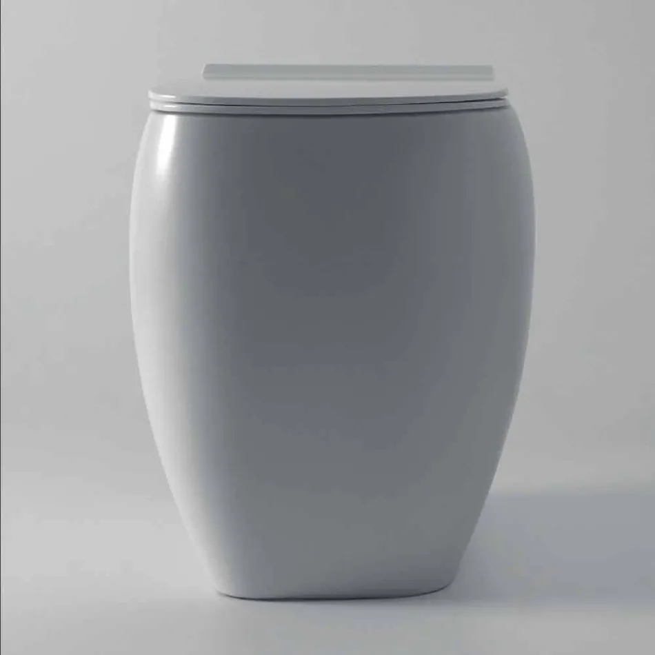 Witte keramische WC vaas met modern design Gais, made in Italy Viadurini