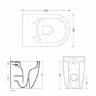 Vaas WC in wit keramiek modern design Shine Plein H50 Rimless Viadurini