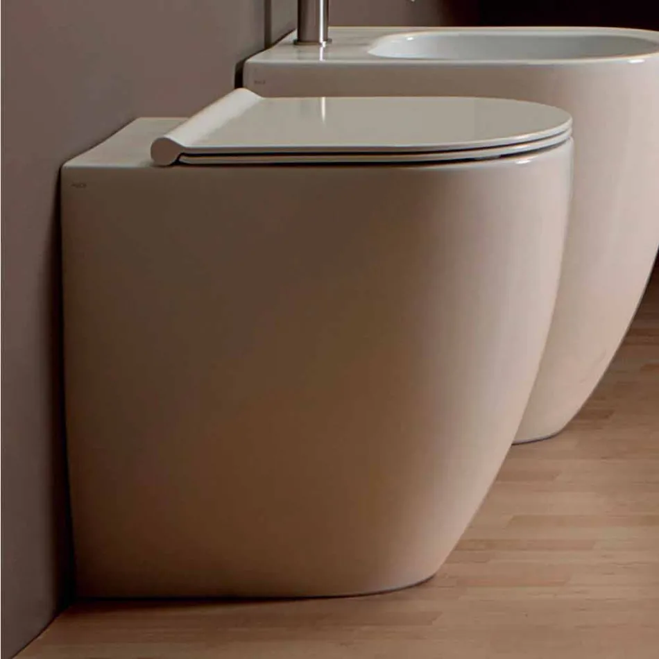 Vaas WC in wit keramiek modern design Shine Plein H50 Rimless Viadurini