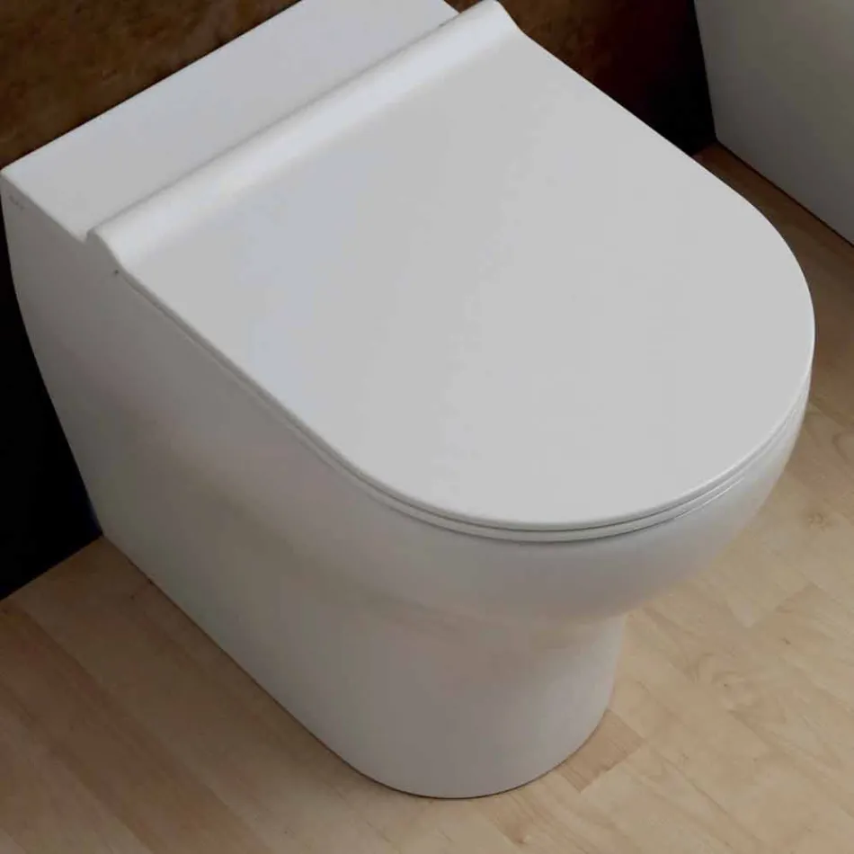 Vaas Witte keramische wc-Star 54x35cm Made in Italy, modern design Viadurini