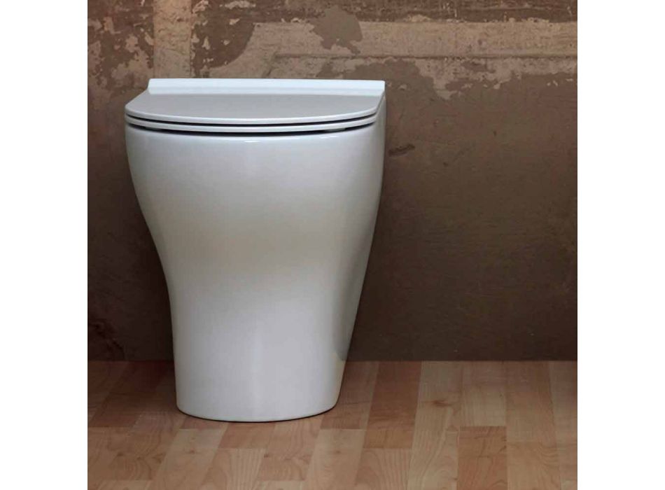 Vaas Witte keramische wc-Star 54x35cm Made in Italy, modern design Viadurini