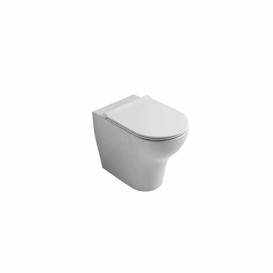 Vaas Witte keramische wc-Star 54x35cm Made in Italy, modern design Viadurini