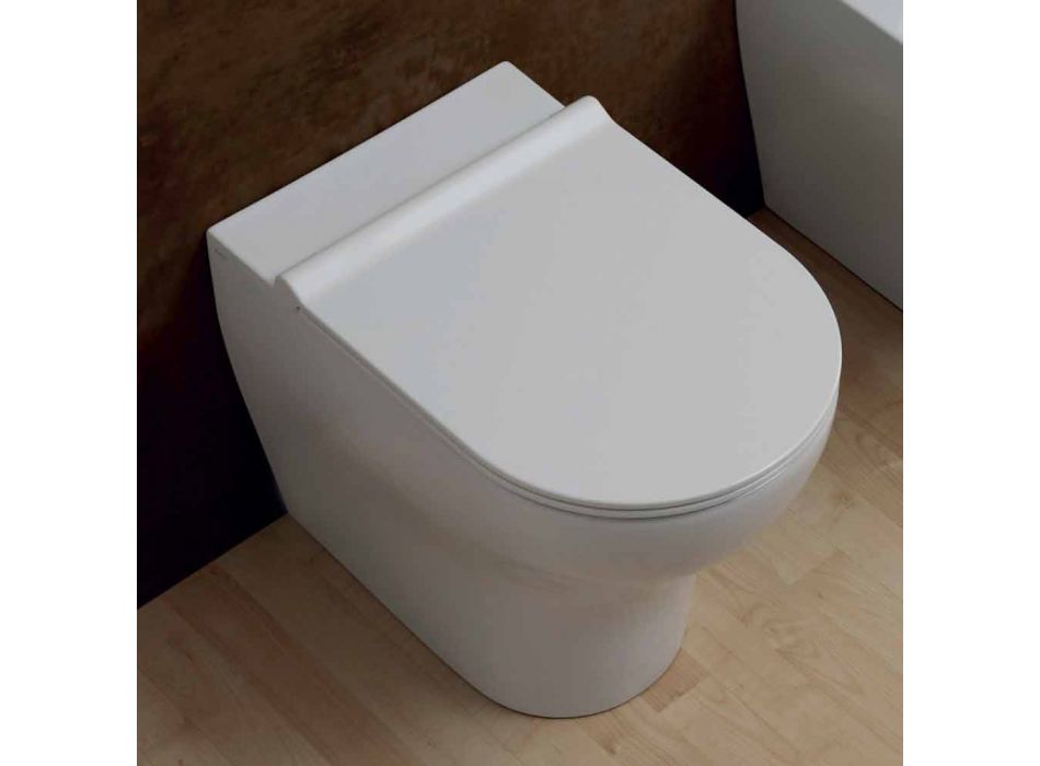 Vaas Witte keramische wc-Star 54x35cm Made in Italy, modern design Viadurini