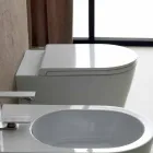 Vaas toilet in modern wit keramiek Zon Ronde 57x37 cm Made in Italy Viadurini