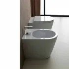 Vaas toilet in modern wit keramiek Zon Ronde 57x37 cm Made in Italy Viadurini
