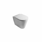Vaas toilet in modern wit keramiek Zon Ronde 57x37 cm Made in Italy Viadurini