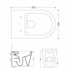 Vaas toilet in modern wit keramiek Zon Ronde 57x37 cm Made in Italy Viadurini