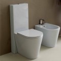 Vaas toilet in modern wit keramiek Zon Ronde 57x37 cm Made in Italy
