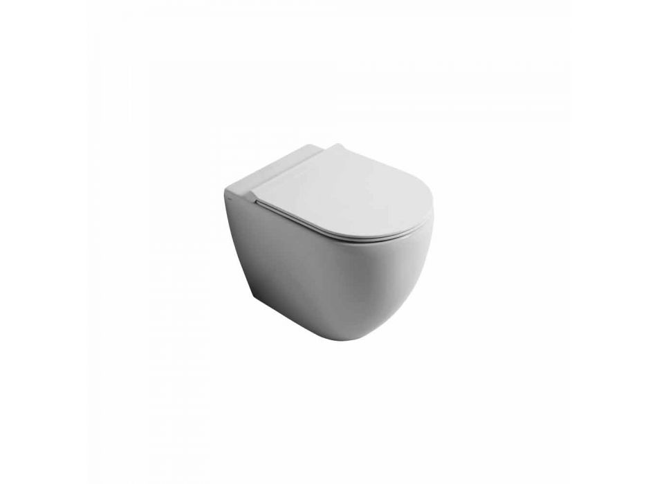 Vaas modern toilet wit keramiek Shine Plein Rimless Made in Italy Viadurini