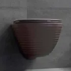Modern hangend toilet in wit keramiek of gekleurd Trabia Viadurini