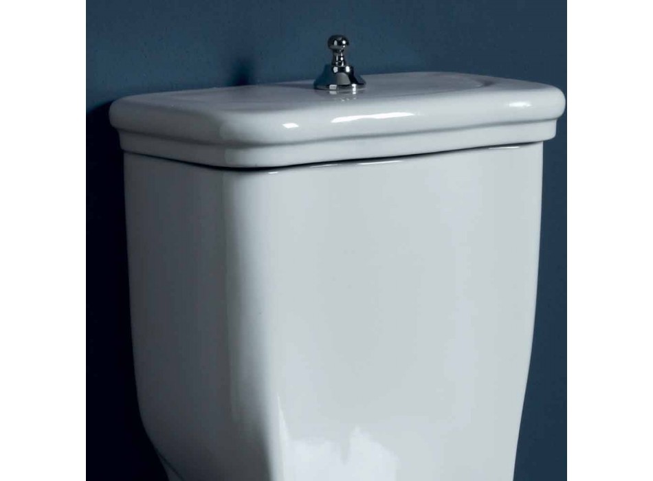 Vaso-delige toilet in wit keramiek Style 72x36 cm, made in Italy Viadurini