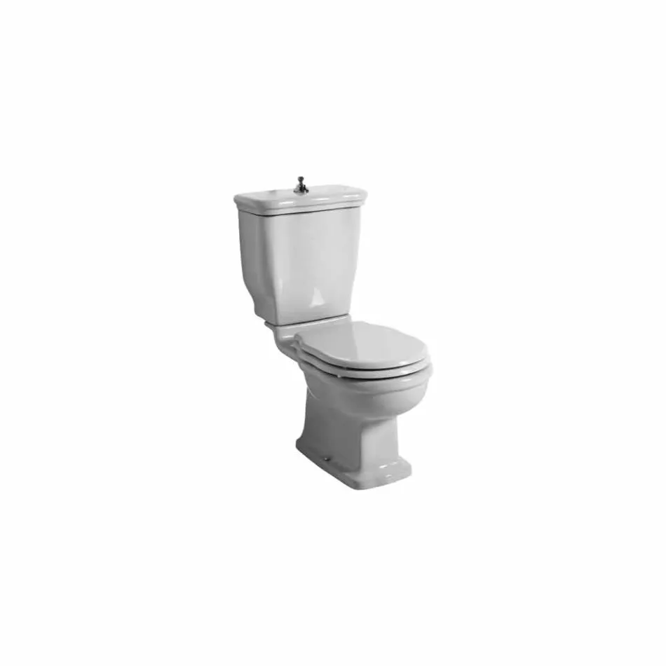 Vaso-delige toilet in wit keramiek Style 72x36 cm, made in Italy Viadurini