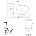 Vaso-delige toilet in wit keramiek Style 72x36 cm, made in Italy Viadurini