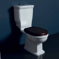 Vaso-delige toilet in wit keramiek Style 72x36 cm, made in Italy
