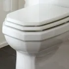 Witte keramische toiletpot met cassette, gemaakt in Italië - Nausica Viadurini