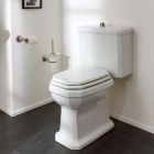 Witte keramische toiletpot met cassette, gemaakt in Italië - Nausica Viadurini