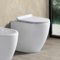 Aster White keramische randloze staande toiletpot met softclose zitting.  