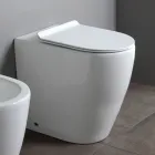 Randloos toilet met soft-close thermohardende keramische zitting - Oleander Viadurini