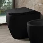 Aster tweekleurig mat keramisch randloos toilet met soft-close zitting   Viadurini