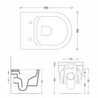 Pot hing toilet in modern design Shine plein keramiek, gemaakt in Italië Viadurini