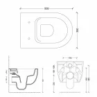 Muur hing toilet in modern design keramiek Star 50x35 Made in Italy Viadurini
