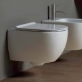Muur hing toilet in modern design keramiek Star 50x35 Made in Italy