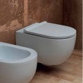 Muur hing toilet in modern design keramiek Star 55x35 Made in Italy