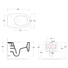 Wandcloset van keramiek in diverse kleuren, gemaakt in Italië - Girl Viadurini